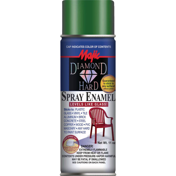 Majic Diamond Hard Aerosol Spray Enamel, Gloss Machine Green, 12 Oz. 8-21517-8