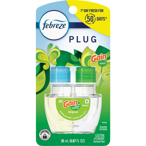Febreze 0.9 Oz. Gain Scent Dual Scent Plug In Refill 74903