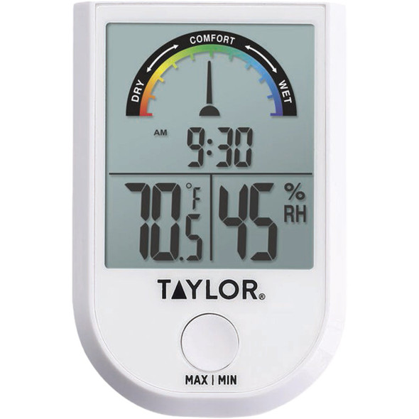 Taylor Digital Indoor Comfort Station with Color Comfort Zones 5293170WH