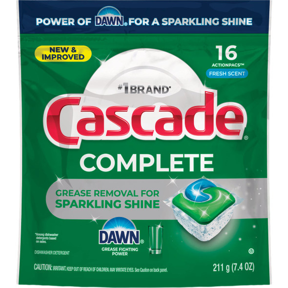 Cascade Action Pacs Fresh Dishwasher Detergent Tabs (16 Count) 15516