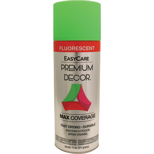 EasyCare Premium Decor 11 Oz. Fluorescent Spray Paint, Glo Green PDFL4-AER