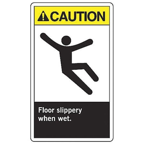 Label, 5 in Height, 3 1-2 in Width, Vinyl, Vertical Rectangle, English  LEQM333VSP
