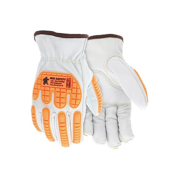 Mcr Safety Leather Gloves, Cut Level A5 ,S 12 PK 36136KDPS