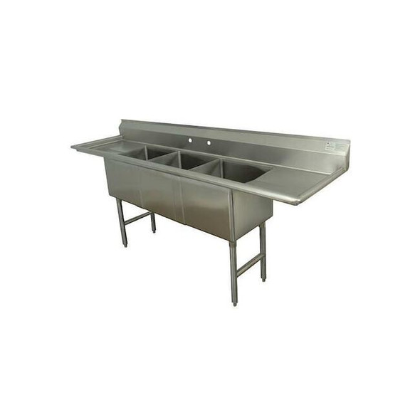 Floor Mount Scullery Sink, Stainless Steel Bowl Size 18" x 24"