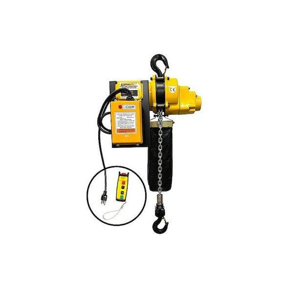 Oz Lifting Products Electric Chain Hoist,13 fpm,Yellow OZ2000ECW-10