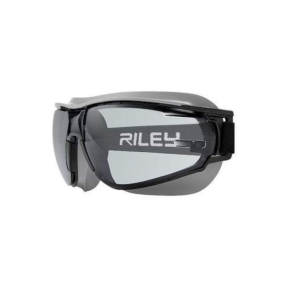 Globus Safety Glasses,Black,Gray Riley Sparta Compact Goggle Grey
