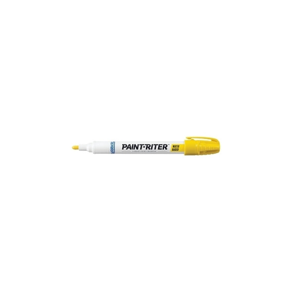 Paint-Riter® Water-Based Paint Marker, Yellow, 1/8 in, Medium Tip