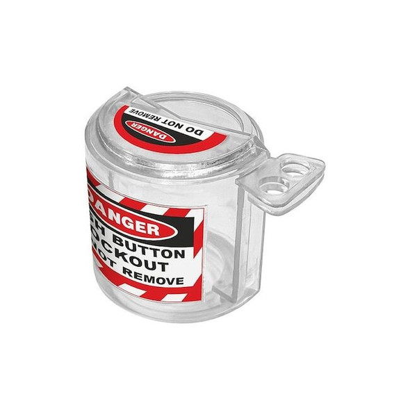 Zing Push Button Lockout Base,Clear,2.3 in H 7663