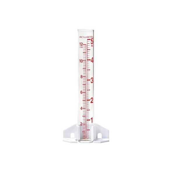 Acurite Glass Rain Gauge,w/Vial 00810A3 Pack of 2