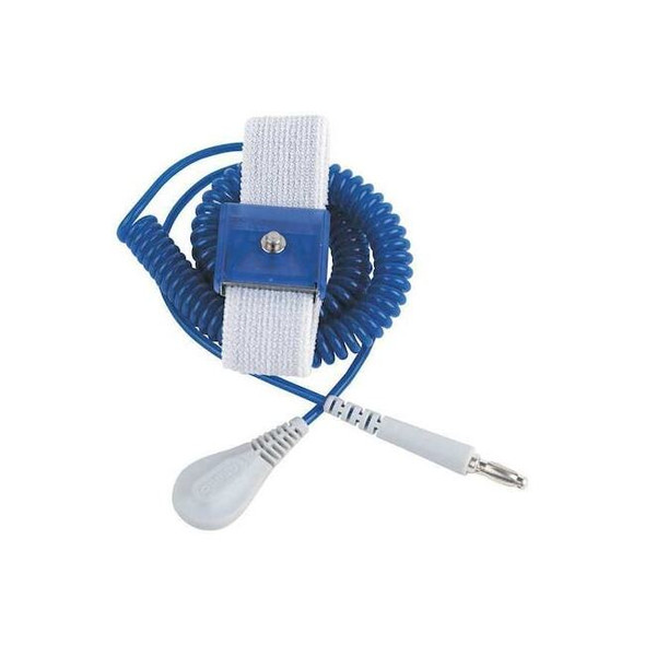 Desco Wrist Strap,Adjust,Elastic,6 ft. Cord 09100