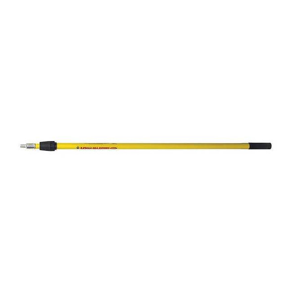 48" to 96" Threaded Extension Handle, 1 1/4 in Dia, Yellow, Fiberglass