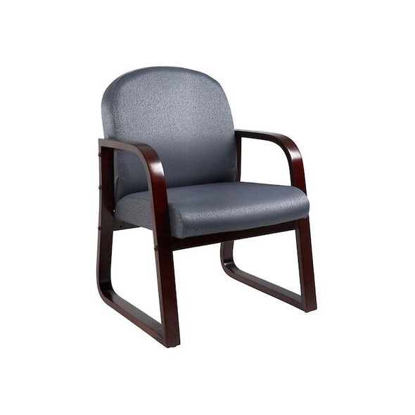 B9570 Side Chair, Gray Seat, Gray Back, 24 in W 25" L 34" H, Fixed, Fabric Seat
