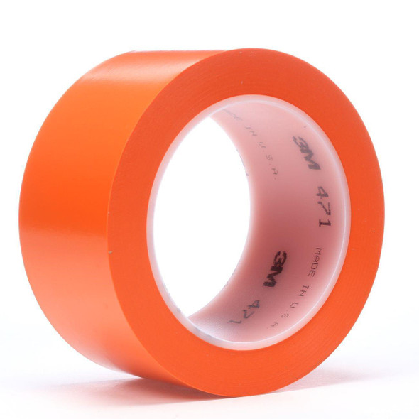 21200-03996 3M Vinyl Tape 471 Orange,1/2"x 36yd 5.2 mil