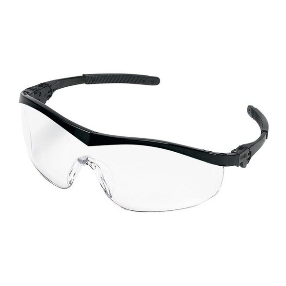 ST110AF MCR Safety ST1 Series Safety Glasses, Clear Lens, Nylon Black Temple