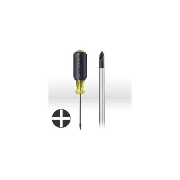 6033 Klein Tools Phillips Screwdriver,Round Shank,No. 1 Phillips tip,Size 3"Shank,6-3/4"