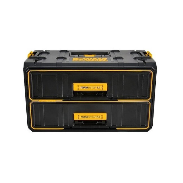 DWST08320 Dewalt Toughsystem, Two-Drawer Unit, Plastic Latch, Black/Yellow