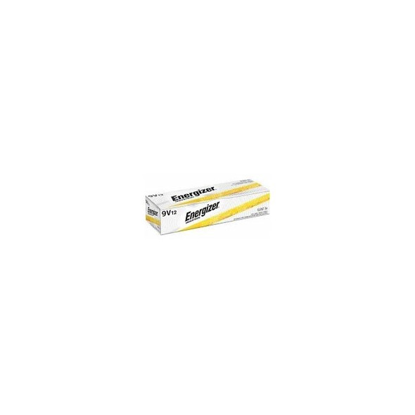 Energizer Industrial Alkaline Batteries, Size 9V, 12 per pack, 6 packs per case.