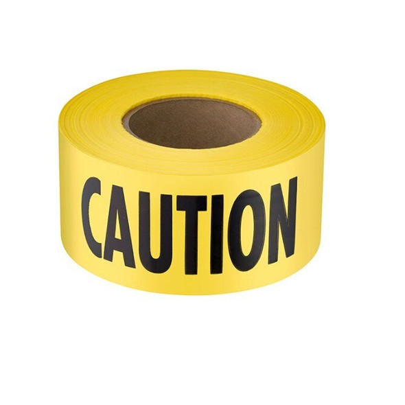 77-1001 Empire Level Mfg Caution Tape 3 Inch x 1000 ft, Yellow/Black, 2 mil THK