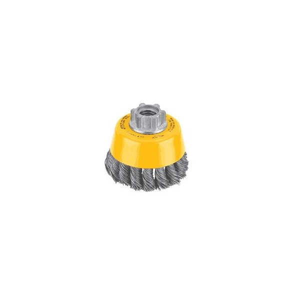 DW4910 DeWalt Knotted Cup Brush,Carbon Steel 020",3"x 5/8-11",RPM/14,000