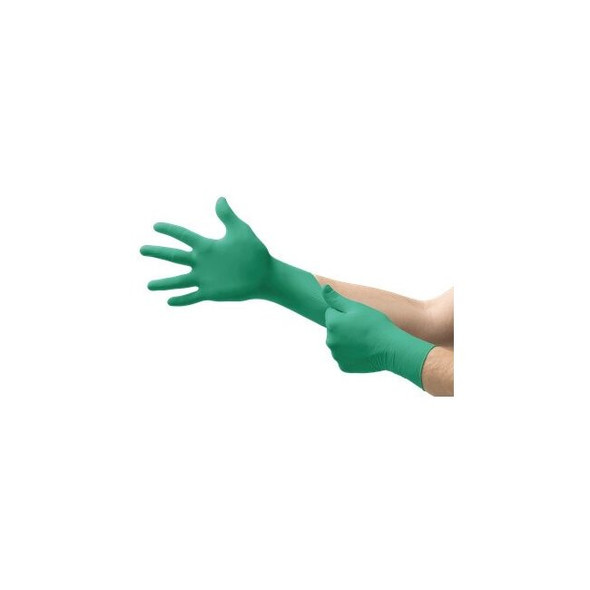 92-600-8.5 Ansell Touch N Tuf Gloves,585836,Powder-Free,9-1/2",Rolled Cuff,5 Mil,Teal,Size 8.5-9