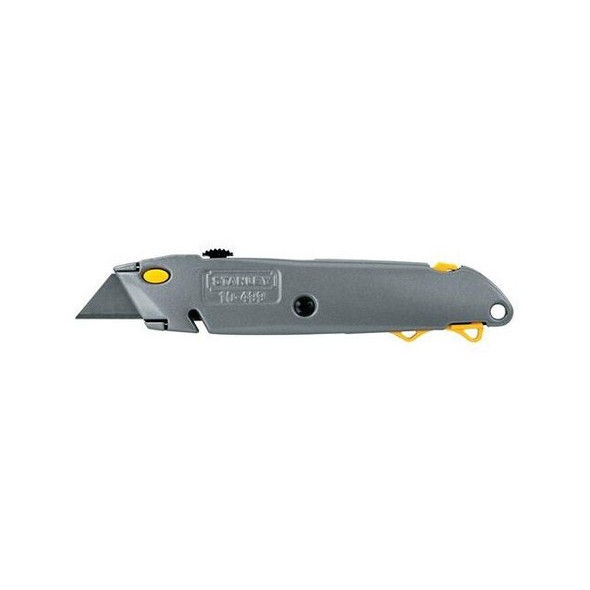 10-499 Stanley,Retractable blade,Push side blade change,6-1/2",Gray