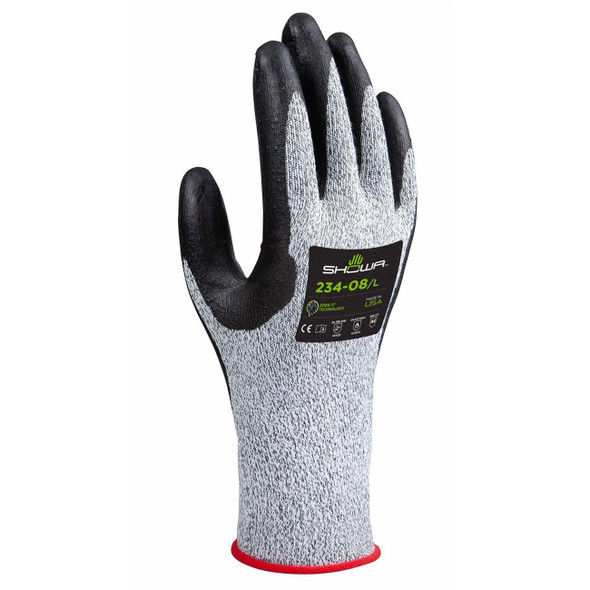234M-07 Showa, Cut Resistant Glove, Medium, A4 Cut, Nitrile, 10.5 L