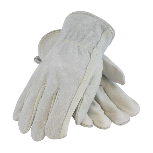 68-163SB/L PIP Top Grain Cowhide Drivers',Split Cowhide Back,Grain Palm,Keystone Thumb,L