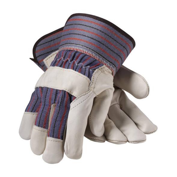 87-1563/L PIP Top Grain Cowhide Leather Palm,Safety Cuff,L