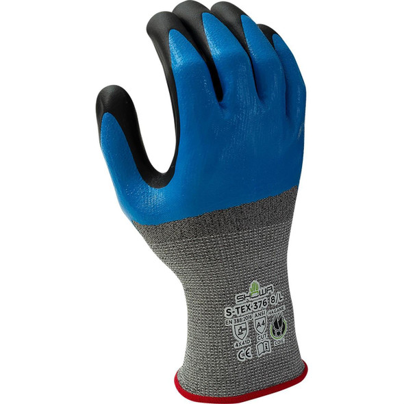 S-TEX376L-08 Showa, Cut Resistant Glove, Large, A4 Cut, Nitrile, 10 L