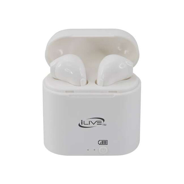 Ilive BT TRULY WIRE-FREE EARBUDS WHITE BUILT-IN MICROPHONE IAEBT209W
