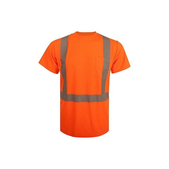 Condor Hi-Vis T-Shirt, 2, R, Polyester, Orange, 4XL 857FW7