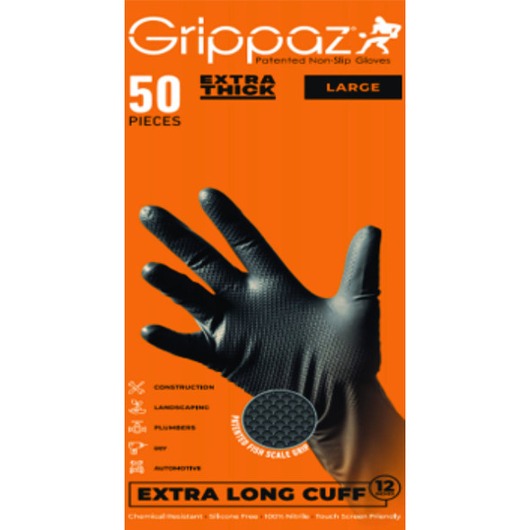 Grippaz 8 Mil X-Large Nitrile Disposable Gloves (50-Count) G21091-XL 739347