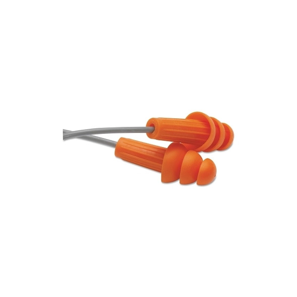 H20 Reusable Earplugs, TPE, Orange, Corded