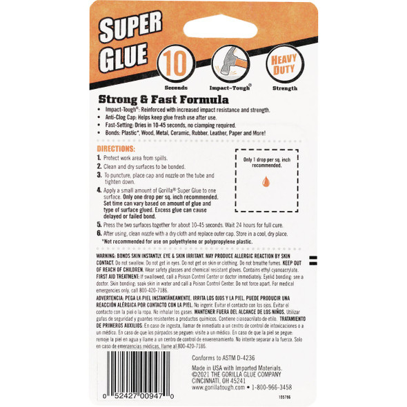 Gorilla Glue 3g Super Glue (4-Pack) 105800 772930