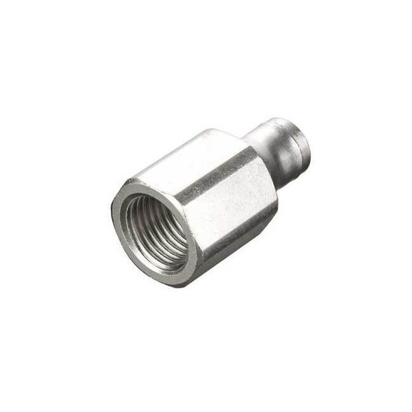 Legris Metric All Metal Push-to-Connect Fitting, Brass, Silver 3614 04 19