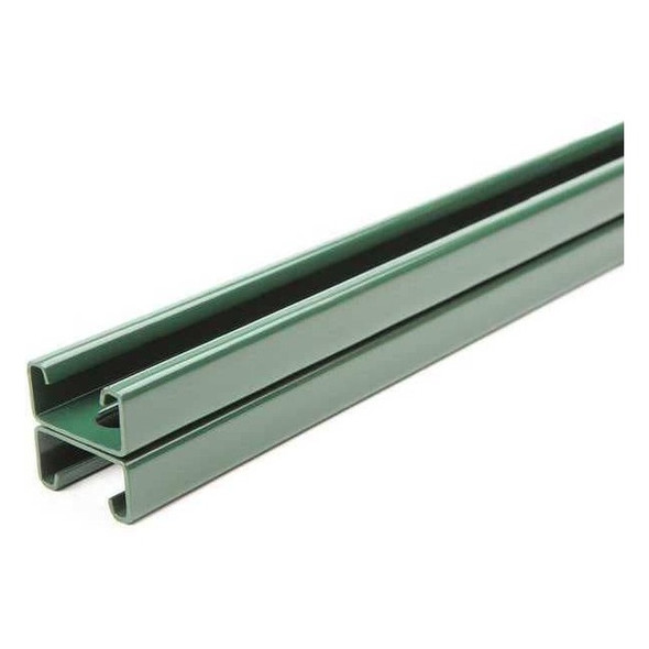 Back to Back Strut, Slotted, Steel, Painted, 9/16 in x 1-1/8 in Hole Size, Green