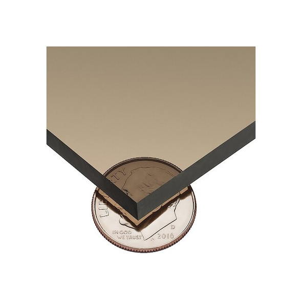 Bronze Cast Acrylic Sheet Stock 24" L x 12" W x 3/16" Thick
