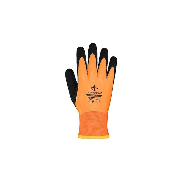 Superior Glove Knit Gloves,L,Latex,Orange,PR STAGLLX-9
