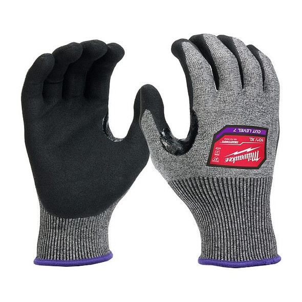 Cut Protection Dipped Gloves, Cut Level A7 ,Dipped ,Nitrile ,Rough ,X-Large 1 PR