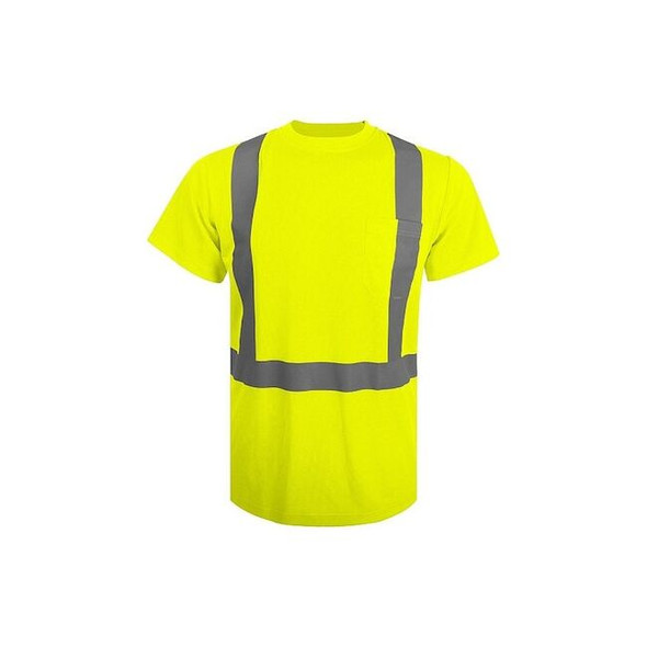 Condor Hi-Vis T-Shirt, 2, R, Polyester, Yellow, 3XL 857FV8