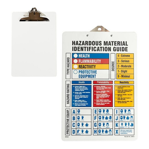 Brady Clipboard, 13" Height, 9" Width, Rectangle 99448
