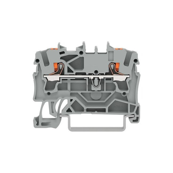 Wago Terminal Block,1.9" L,1.55" W,800V,Gray 2202-1201