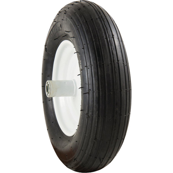 Marathon 4.80 - 8 In. Ribbed Tread Pneumatic Wheelbarrow Tire & Wheel Assembly