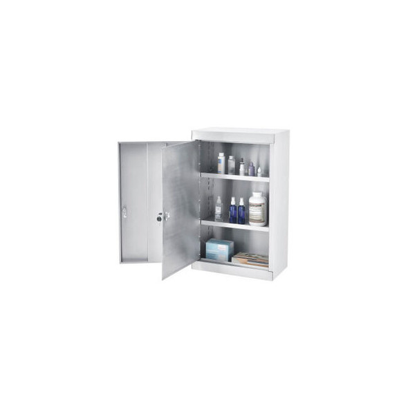 Global Industrial Stainless Steel Narcotics Cabinet W/Double Door/Double Lock 18