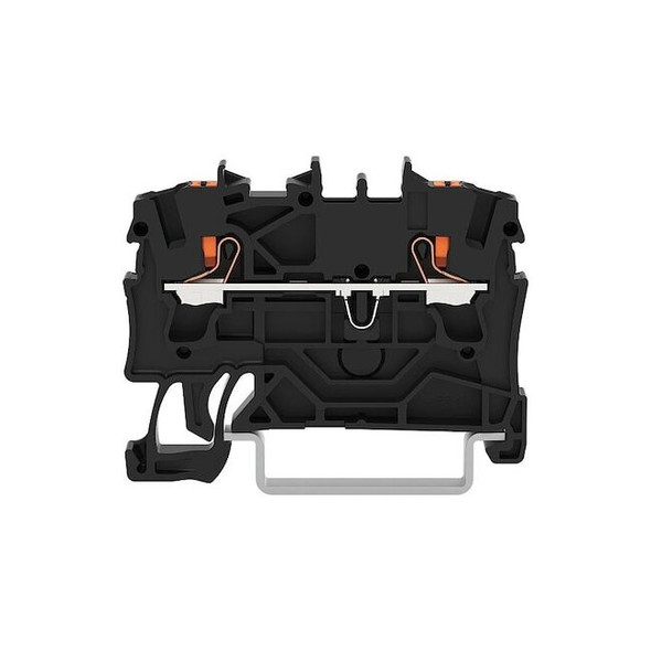 Wago TermBlock,PushIn,2Con,Blk,12AWG MAX,2202 2202-1205