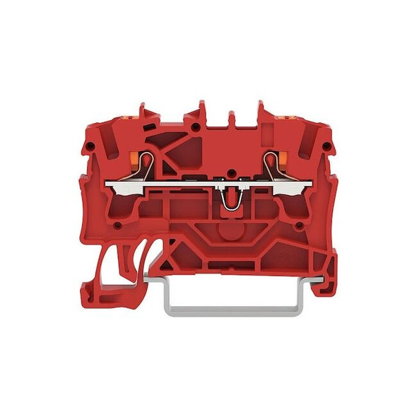 Wago TermBlock,PushIn,2Con,Rd,12AWG MAX,2202 2202-1203