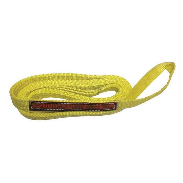Synthetic Web Sling, Type 4, 12 ft L, 1 in W, Nylon, Yellow