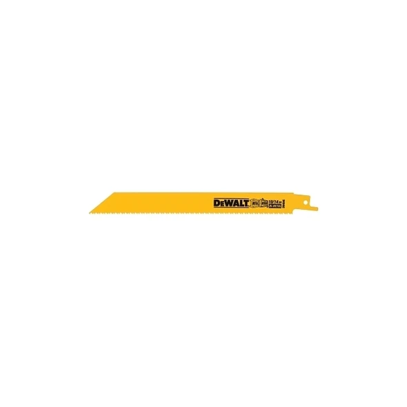 Bi-Metal Recip Saw Blades, 9", 10/14 TPI, Straight Back, Multimaterial, 5/PK