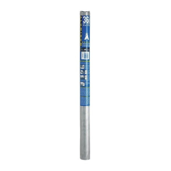 Replacement Screen, Aluminum, 48 in W, 100 ft L, 0.011 in Wire Dia, Charcoal