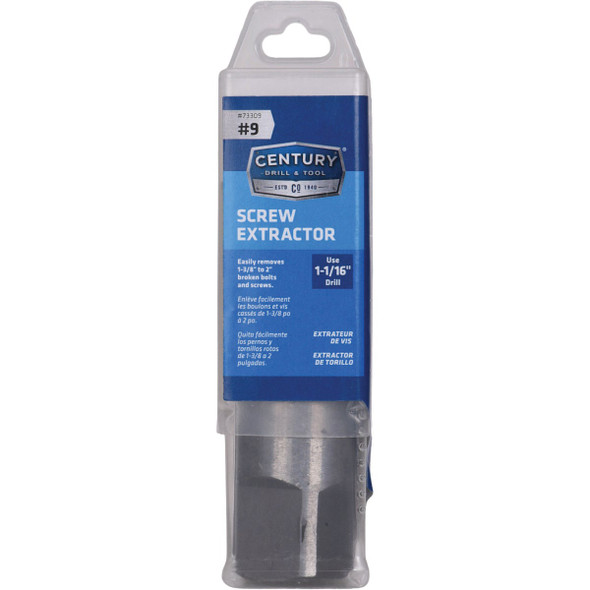 Century Drill & Tool #9 Spiral Flute Screw Extractor 73309 377330